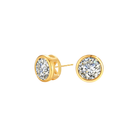 Cercle Infini Bezel Stud Earrings