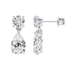 Toi et Moi Pear Teardrop Dangle Earrings