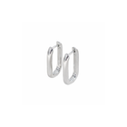 Del Mar Links | Elongated Paper Clip Hoops | Silver & Gold |
