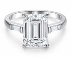 Emerald Cut Moissanite Ring