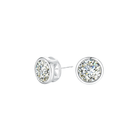 Cercle Infini Bezel Stud Earrings