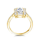 Emerald Cut Moissanite Solitaire Ring