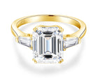 Emerald Cut Moissanite Ring