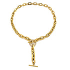 Pave Toggle Necklace (Gold & Silver)