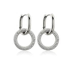 Pave Toggle Huggie Earrings