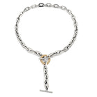 Pave Toggle Necklace (Gold & Silver)