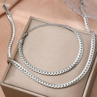 Cuban Chain Necklace & Bracelet Set