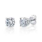 Classic Round Solitaire Stud Earrings