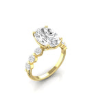 Oval Three-Stone Diamond Engagement Ring